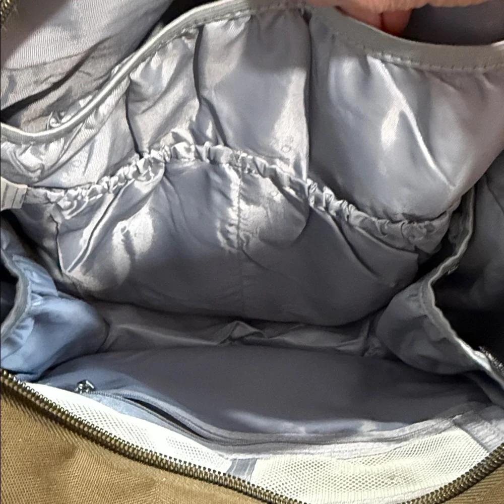 Olive Green Baby Bag with Changing Pad and Ample Storage